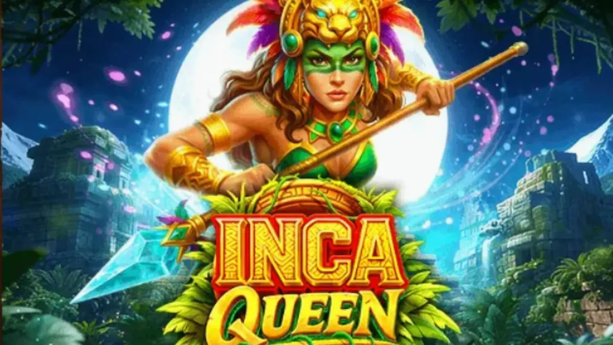 Interface do jogo de slot Inca Queen com tema de civilização antiga
